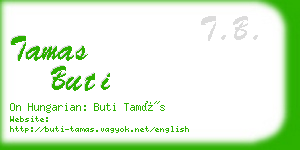 tamas buti business card